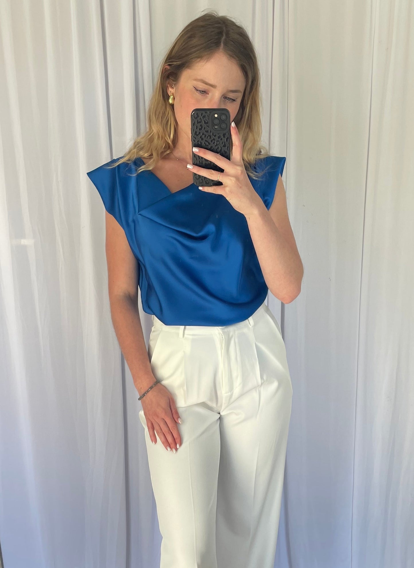 Blouse Victoire - Bleu Roi