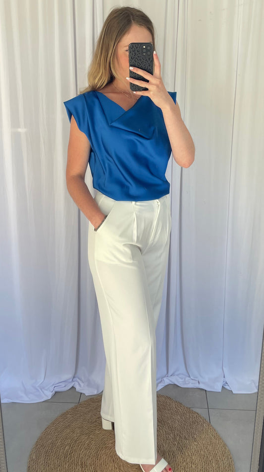Blouse Victoire - Bleu Roi