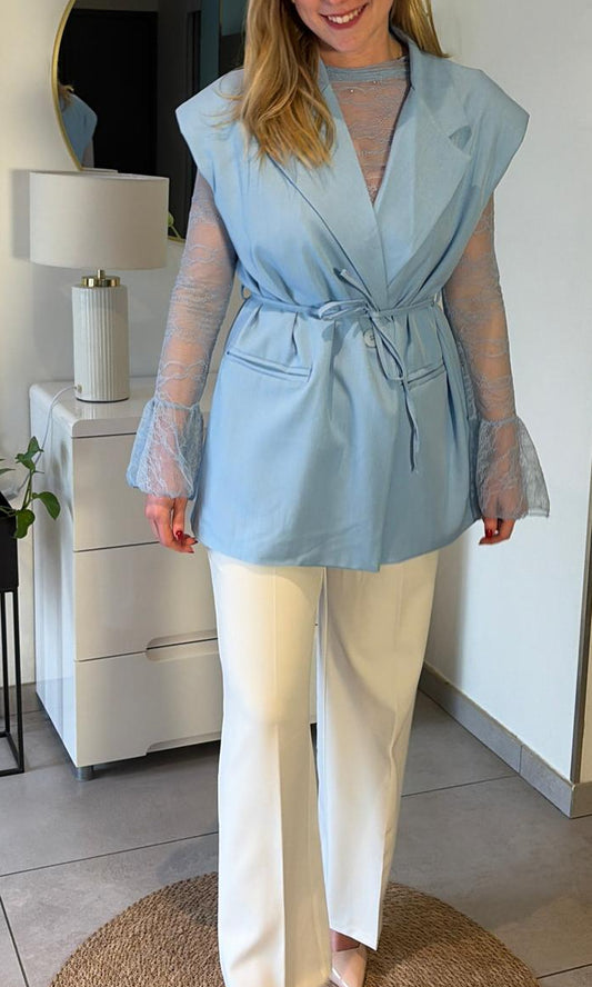 Blazer sans manches Inaya (Bleu)