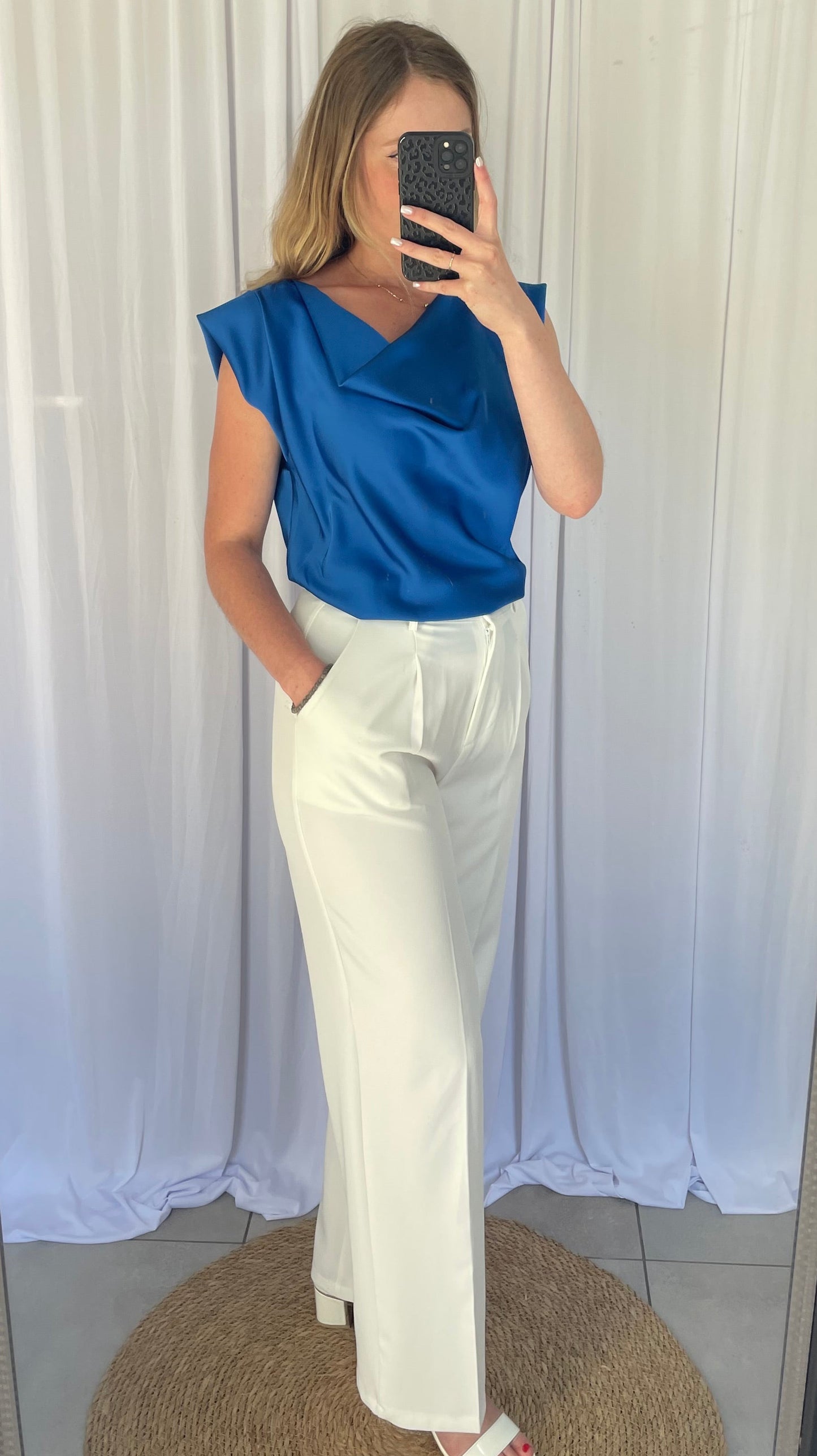 Blouse Victoire - Bleu Roi