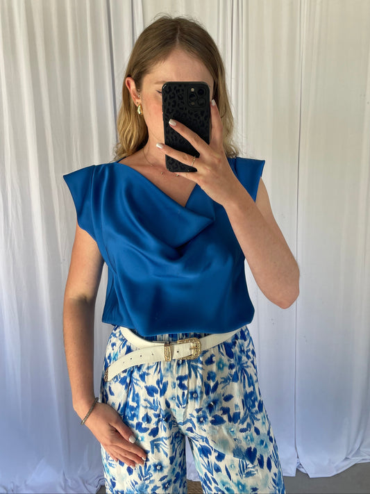 Blouse Victoire - Bleu Roi